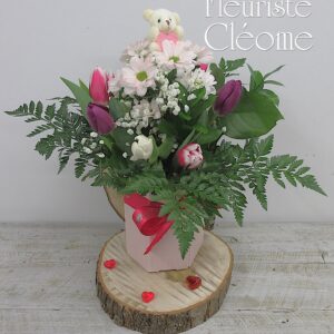 B-38 Flor-Box de tulipes et marguerites