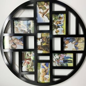 Grand cadre rond pour 9 photos