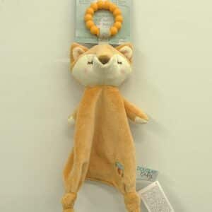 Doudou renard pour la poussée des dents