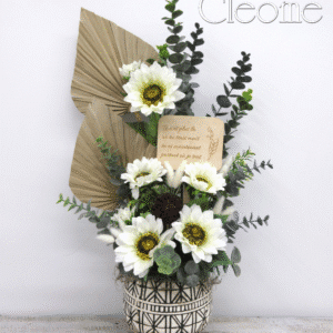 Fleurs de soie - Tournesols blancs