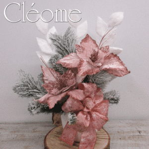 Arrangement des fêtes rose et blanc