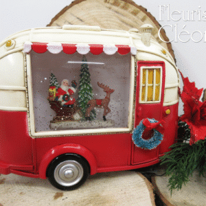 Boule à neige roulotte du Père Noël