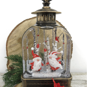 Boule à neige lanterne bronze du gnome