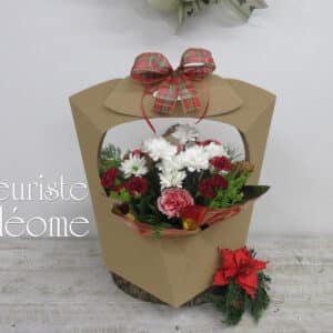 Boîte florale du temps des fêtes
