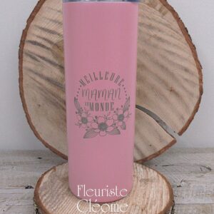 Tumbler (meilleure maman au monde) rose