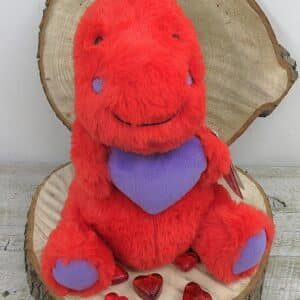 Dino amoureux rouge